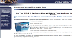 Desktop Screenshot of business-plan-made-easy.com